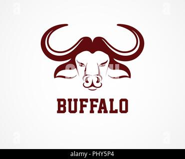 Tête de taureau, buffalo, symbole et logo Vector Illustration de Vecteur