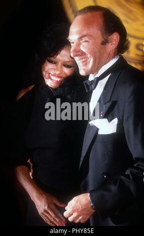 Diana Ross et mari Arne Naess Jr1989 Photo par Adam Scull/PHOTOlink.net Banque D'Images