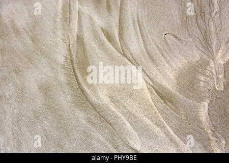 Art naturel, vue sur un motif de fond de sable sur la plage, l'art de la nature Banque D'Images