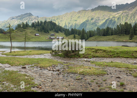 Lumière du soir, dans les Montagnes, Lac, Duisitzkarsee Schladminger Tauern, Schladming, Obertal, Styrie, Autriche Banque D'Images