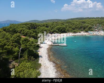 plage sur l'île de ciovo Banque D'Images