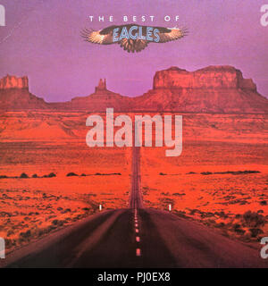 Le meilleur des Eagles 1985 Couverture de l'album Banque D'Images