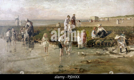 Jonge Johan Antonie De - Summertime sur la plage de Scheveningen Banque D'Images