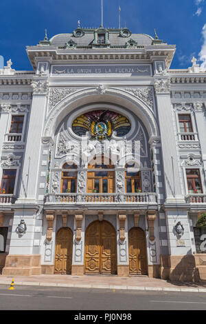 Departament de Chuquisaca, édifice du gouvernement de l'ancien président palace, Sucre, Chuquisaca, Bolivie ministère Banque D'Images