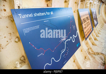 Clapham London Tour cachée, Tunnels Banque D'Images