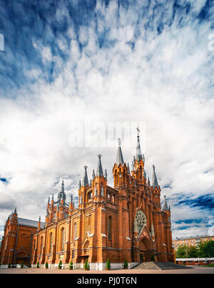 La cathédrale catholique de l'Immaculée Conception de la Sainte Vierge Marie à Moscou, Russie Banque D'Images