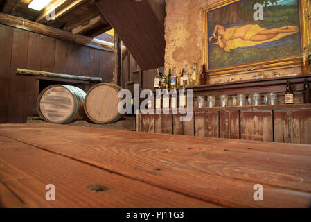 Décor Western Saloon intérieur à Old Tucson, Arizona. Banque D'Images