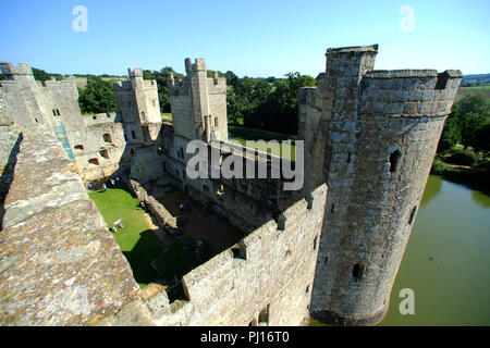 Château de Bodiam, Robertsbridge, East Sussex, UK Banque D'Images