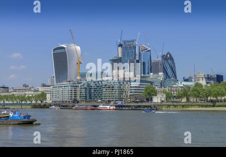 Geschaeftshaeuser, Lower Thames Street, du quartier financier, Londres, Angleterre, Grossbritannien Banque D'Images