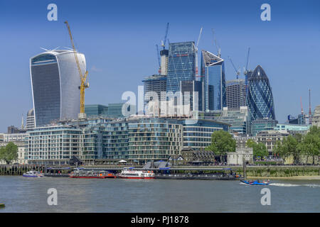 Geschaeftshaeuser, Lower Thames Street, du quartier financier, Londres, Angleterre, Grossbritannien Banque D'Images