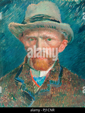 Vincent van Gogh autoportrait datant de 1887. Vincent van Gogh, 1853-1890, peintre postimpressionniste néerlandais. Rijksmuseum, Amsterdam, Pays-Bas. Banque D'Images