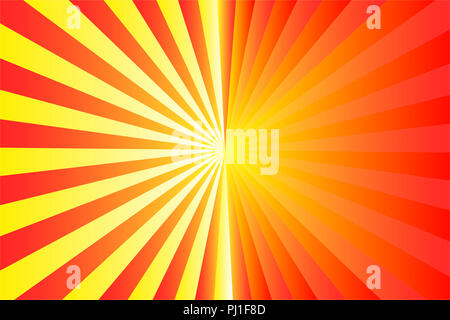 Résumé motif dégradé sunburst, orange et jaune avec rayures cadeaux-copie de droite de l'espace pour ajouter du texte. Banque D'Images