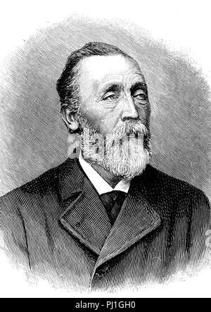 Heinrich VON STEPHAN, Ernst Heinrich Wilhelm Stephan, 7 janvier 1831 - Le 8 avril 1897, directeur général des postes de l'Empire allemand, l'amélioration de la reproduction numérique de l'année 1890 woodprint Banque D'Images