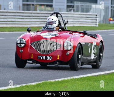 Nick Matthews, Austin Healey 100/4, Equipe Pre 63, Aston Martin Owners Club Course, Snetterton, Norfolk, Angleterre, samedi 1er septembre 2018. Autospo Banque D'Images