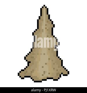 Pixel art. vomi Puke 8 bits. Haut-Le dessin animé. La vomissure Illustration de Vecteur