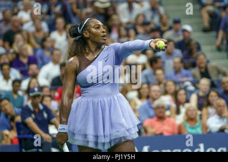 Serena Williams (USA) de la compétition à l'US Open de Tennis 2018. Banque D'Images