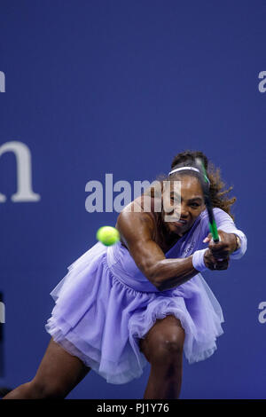 Serena Williams (USA) de la compétition à l'US Open de Tennis 2018. Banque D'Images