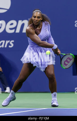 Serena Williams (USA) de la compétition à l'US Open de Tennis 2018. Banque D'Images