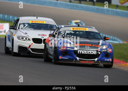 2 septembre 2018 : pilote de course BERG, John Weisberg # 51, au cours de la ronde des voitures de tourisme de PWC 12 Grand Prix de Watkins Glen le Dimanche, Septembre 2, 2018 à Watkins Glen International, à Watkins Glen, New York. Barnes riche/CSM Banque D'Images