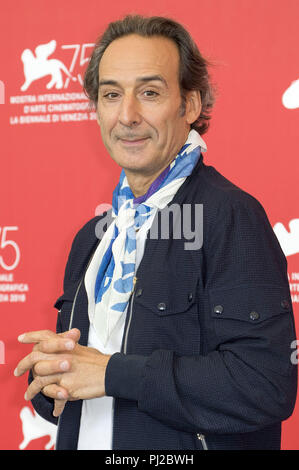 Venise, Italie. 09Th Nov, 2018. Alexandre Desplat au cours de la 'Les Soeurs Frères' photocall au 75e Festival International du Film de Venise au Palazzo del Casino sur Septembre 02, 2018 à Venise, Italie | Verwendung weltweit Credit : dpa/Alamy Live News Banque D'Images