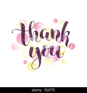 Merci carte de souhaits Illustration de Vecteur