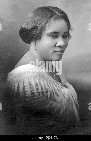 Madame C.J. Walker, la première femme américaine self-made millionaire de n'importe quelle race, Sarah Breedlove (1867 - 1919), connu sous le nom de Madame C. J. Walker, entrepreneur d'origine afro-américaine et la première femme self-made millionnaire dans l'United States Banque D'Images