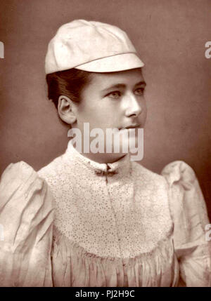 Lottie Dod, Lottie Dod 'Charlotte' (1871 - 1960), joueur de tennis français. Elle remporte le simple dames de Wimbledon Championship 5 fois Banque D'Images