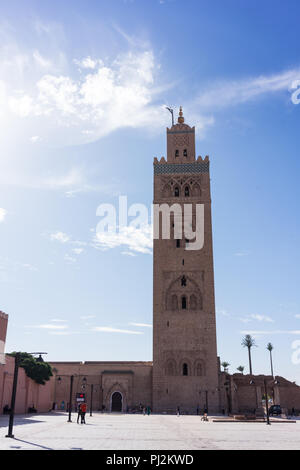 Mosquée de marrakech maroc à côté de tombes saadiennes historic Banque D'Images