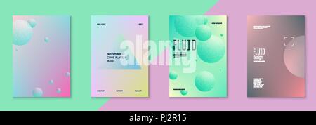 Set de holographique pour les fluides Illustration de Vecteur