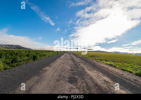 La route Dempster, au nord du cercle arctique, Yukon, Canada Banque D'Images