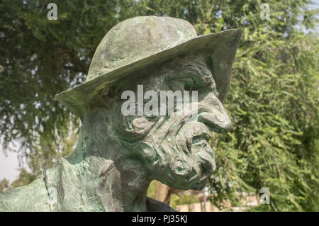 Francisco Pizarro Conquérant espagnol de l'Empire Inca. Sculpture réalisée par Estanislao García. Badajoz, Espagne Banque D'Images