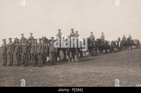 Vintage Photo de WW1 British Army Horse Artillery Banque D'Images