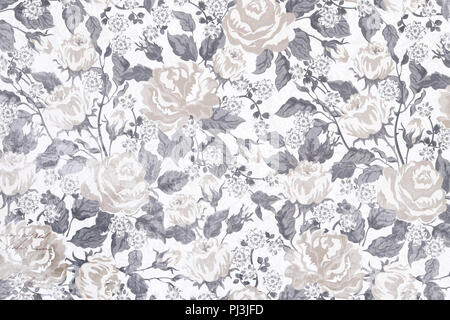 Vintage Floral motif transparent, fond papier peint avec des fleurs aux couleurs pastel Banque D'Images