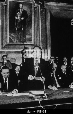JORDI PUJOL I SOLEY, POLITICO ESPAÑOL DE ORIENTACION NACIONALISTA CATALANA. Président de la Generalitat de Cataluña ENTRE 1980 Y 2003, mayo de 1980. Banque D'Images