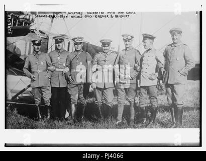 Aviators décoré de croix de fer- Saenger - Baas - Hahn - Ingold - Hug - Bremer - Reichert Banque D'Images