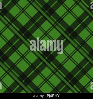 Tissu tartan vert texture dans un motif carré seamless vector illustration Illustration de Vecteur