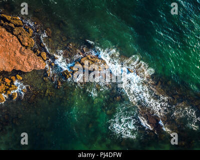 Vue aérienne de Mil Palmeras seashore, Espagne Banque D'Images