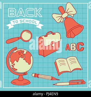 Retour à l'école, vector illustration Illustration de Vecteur