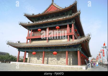 Les murs de la ville de Xian, Chine Banque D'Images