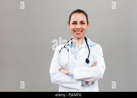 Magnifique Portrait de femme médecin Banque D'Images