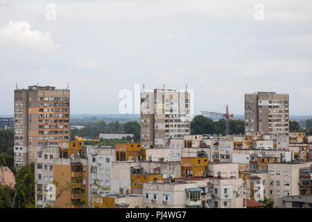 Les immeubles à appartements et maisons de ville de Plovdiv, Bulgarie scape Banque D'Images