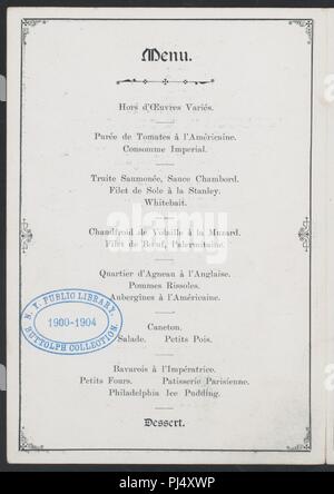 BANQUET EN L'HONNEUR DE VISITER AMERICAN FRÈRES (détenus par anglo-américaine) LODGE (at) 'Critère, PICCADILLY (FRA)' (pour) ; Banque D'Images