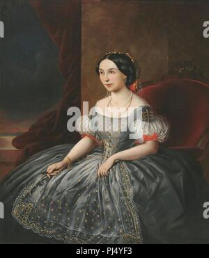 Barabás Portrait d'une noble dame 1860. Banque D'Images