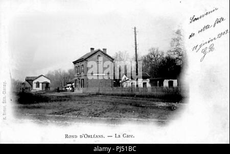 Barisis - La Gare de Rond-d'Orléans (1903). Banque D'Images