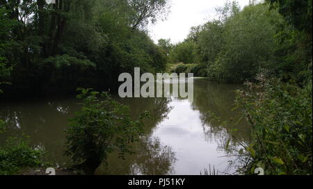 River Leam, Warwickshire Banque D'Images