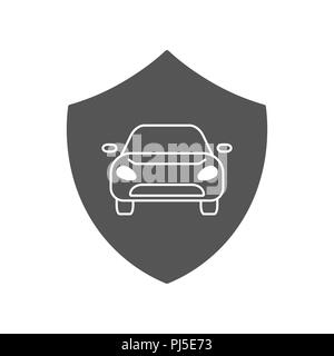 Voiture automobile Shield Logo Design Modèle. L'icône d'assurance auto Illustration de Vecteur