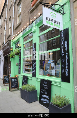 Espace du cœur Les aliments entiers sur l'échange, dans le centre de Dundee, la "Ville de la découverte", en Ecosse, Royaume-Uni Banque D'Images