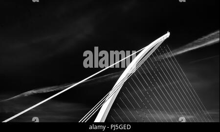 Dublin, Irlande, en mars 2018, close up sur le pont Samuel Beckett Banque D'Images