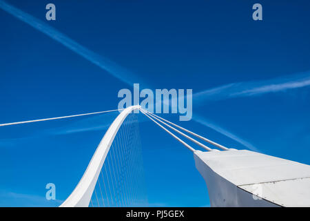 Dublin, Irlande, en mars 2018, close up sur le pont Samuel Beckett Banque D'Images