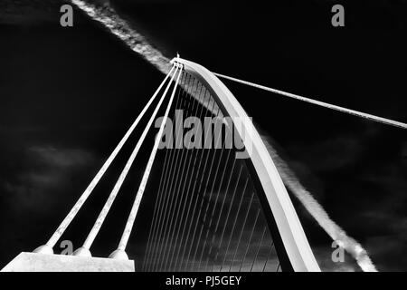 Dublin, Irlande, en mars 2018, close up sur le pont Samuel Beckett Banque D'Images